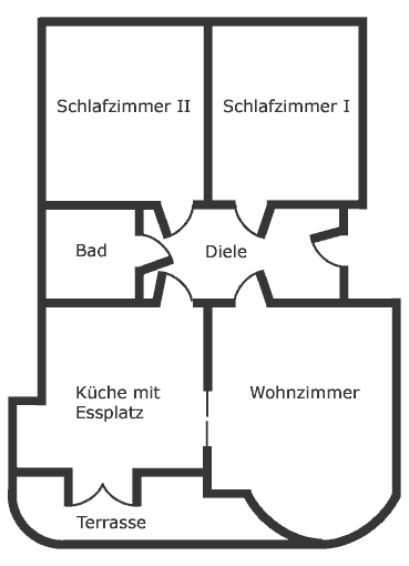 Ferienwohnung Lotte Grundriss