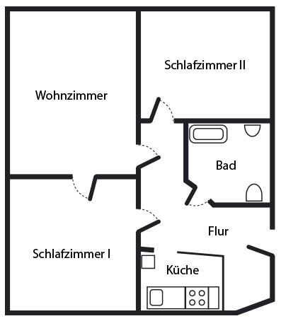 Ferienwohnung Lotte Grundriss