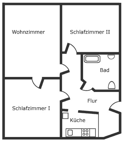 Ferienwohnung Lotte Grundriss